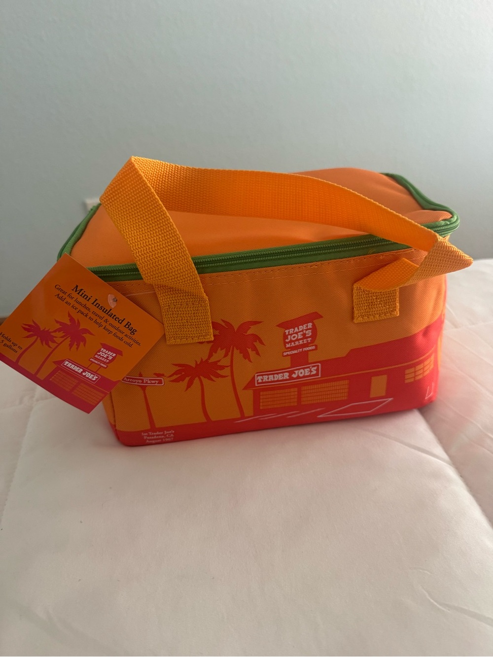 Trader Joe's Orange‎ & Lime green Mini Insulated cooler bag. Summer 2026 NWT